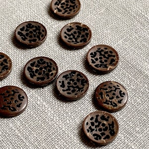 Brown Coconut  Buttons