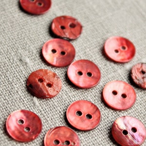 Red Shell Buttons