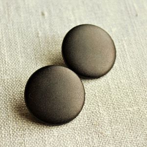 Vintage Matt Black Buttons from the 50&#39;s