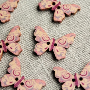 Butterfly Purple Buttons