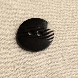 Vintage Large Black Glossy Button