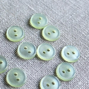 Vintage Light Green Buttons, 10 pcs