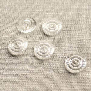 Vintage Transparent Glass Buttons from the 50&#39;s
