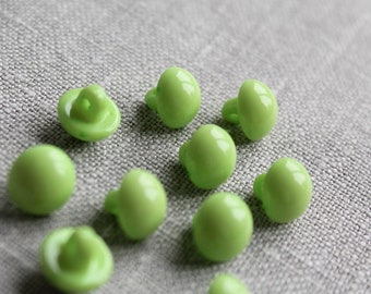 Green Buttons, 10 pcs