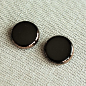 Vintage Glossy Black Buttons