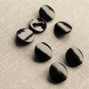 Vintage Black Buttons from the 50&#39;s