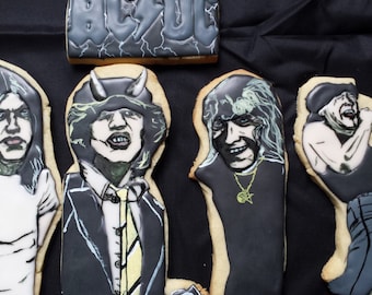 AC/DC Tribute Cookies Set - Half Dozen (6)