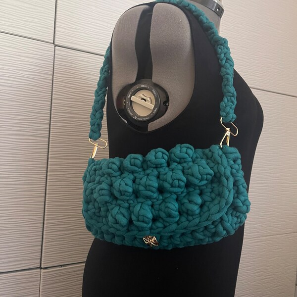 Crochet Summer Purse/Turquoise Purse/Handmade purse