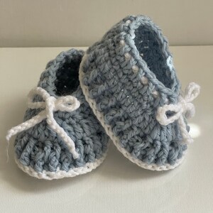 Baby booties/Hand Crochet/Blue Color