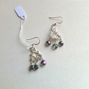 Mystic topaz chandelier earrings