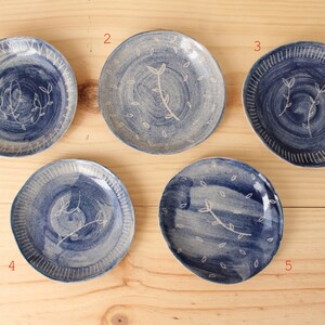 Ring dish Blue decoration Soap dish Stoneware handbuilt little plate Cobalt blue glaze glaze Ready to ship 1
