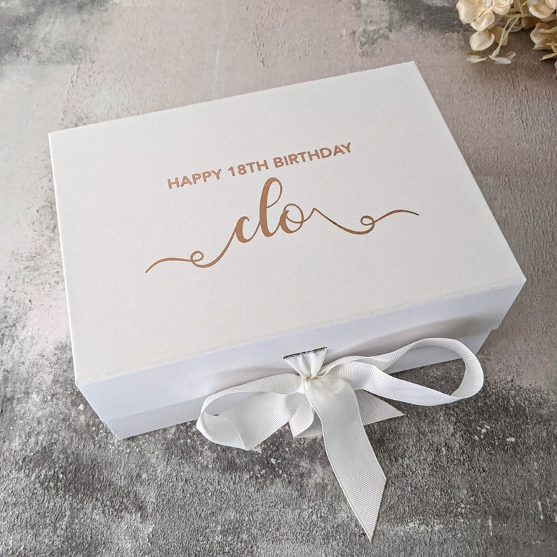 Medium Personalized Empty Gift Box Birthday Gift Box Etsy UK