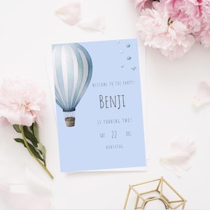 Balloon Birthday Welcome Sign Party Invite for the best kids party