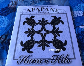 Popular pattern! "Honu o Hilo" 20 inch x 20 inch Hawaiian quilt pattern