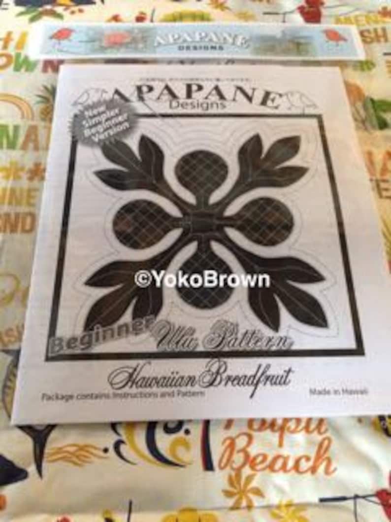 Perfect for Beginners Hawaiian Quilt Pattern simple Ulu Etsy