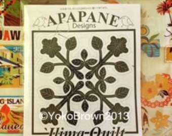 Hawaiian quilt pattern "Ilima " 20 inch x 20 inch