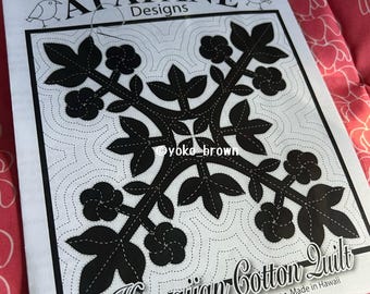 Quilt Pattern "Hawaiian cotton" 20 inch x 20 inch Hawaiian quilt pattern