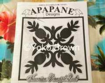 Hawaiian quilt pattern &quot;Hawaiian Pineapple&quot; 20 inch x 20 inch