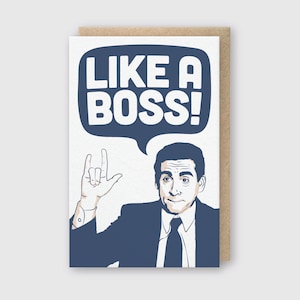 Like a Boss Letterpress Greeting Card