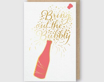 Bubbly Foil Letterpress Greeting Card