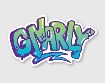 Gnarly Sticker - Etsy