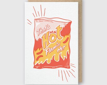 That's Hot Letterpress Greeting Card