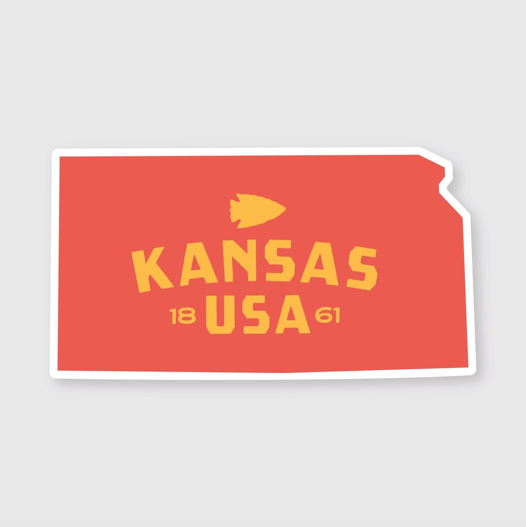 Kansas Weather Sticker Kansas Simple Sticker - Etsy