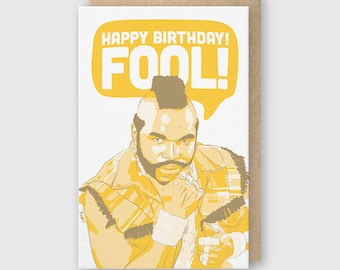 Happy Birthday Fool Letterpress Card
