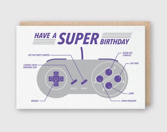 Super Birthday Letterpress Card