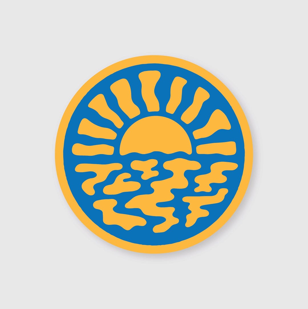 Two Tone Sunset Sticker - Etsy