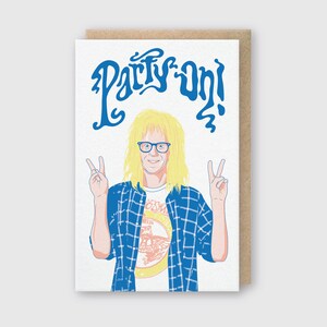 Party On Letterpress BIrthday Card