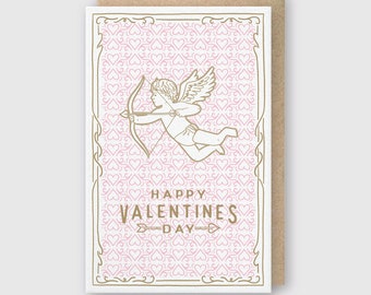 Valentine's Day Cupid Letterpress Greeting Card