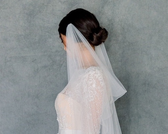 Draped Wedding Veil: Soft English Net Veil in Muliple Lengths & Colours - FAYETTE