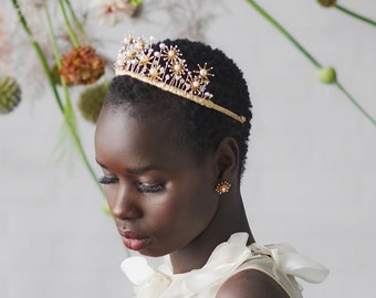 Celestial Bridal Crown, Star Headpiece, Starburst Wedding Tiara, Gold Star Headband, Silver Hairband with Stars, Boho Bride, ADELINE