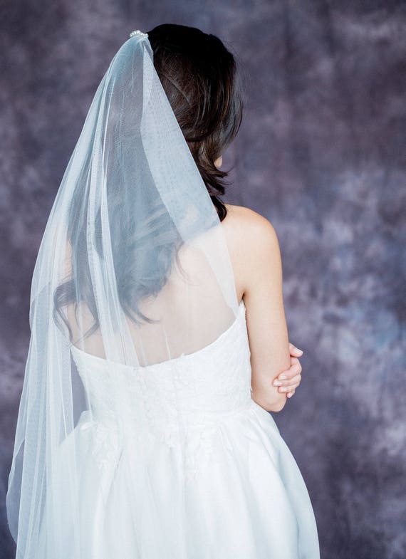 off white wedding veil