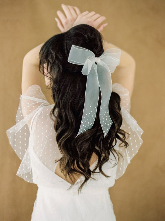 Wedding hair ribbon deals