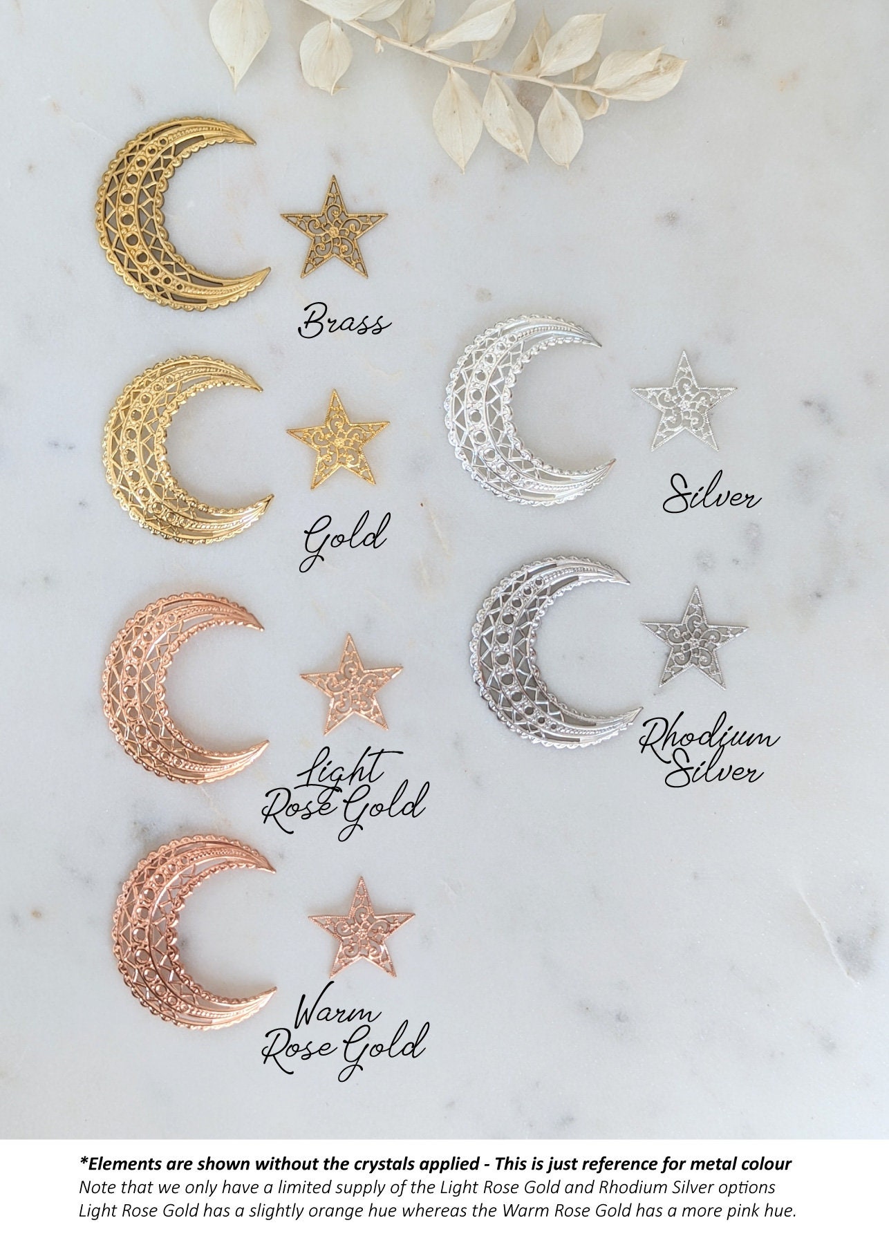 Fermagli Capelli Luna E Stelle Con Strass - Set 3 Pezzi Per Feste E Quotidiano - Foto 9