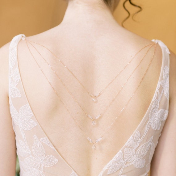 Backless dress jewelry deals