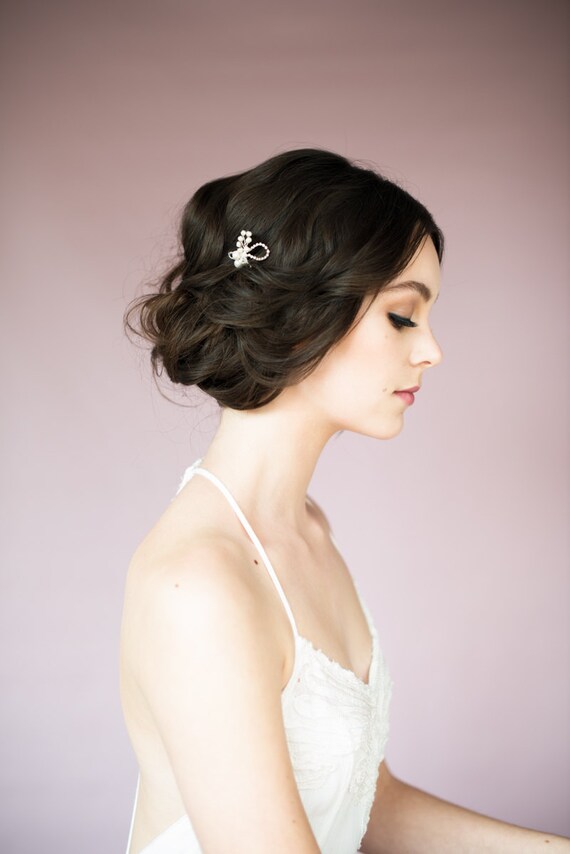 Vintage Hair Pins Antique Silver Hair Pin Grey Pearl Etsy