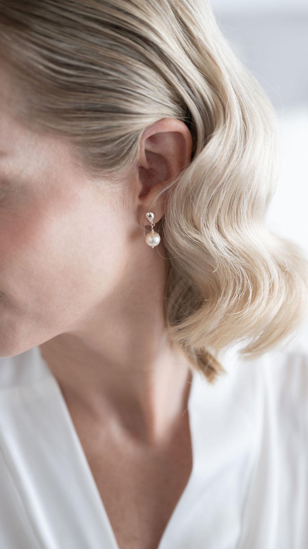 Orecchini Chandelier In Argento 925 E Perle - Orecchini Perla