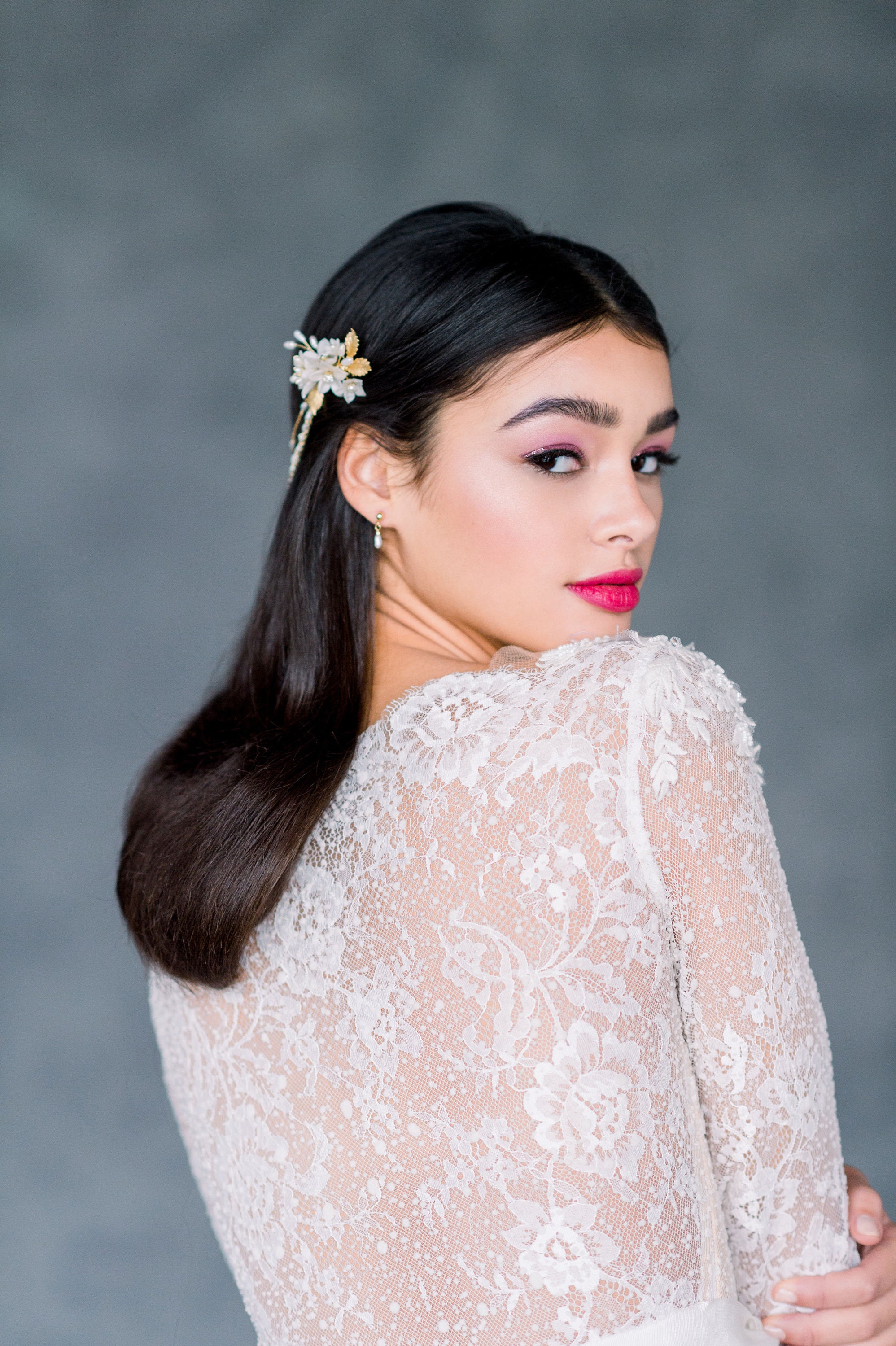 Silver Bridal Hair Chain Gold Wedding Hair Jewelry Rose Gold Etsy France