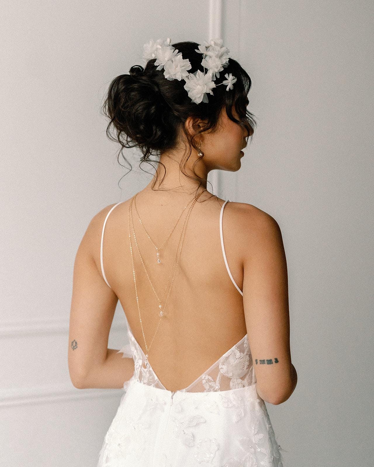 Collana per abito da sposa senza schienale, Victoria