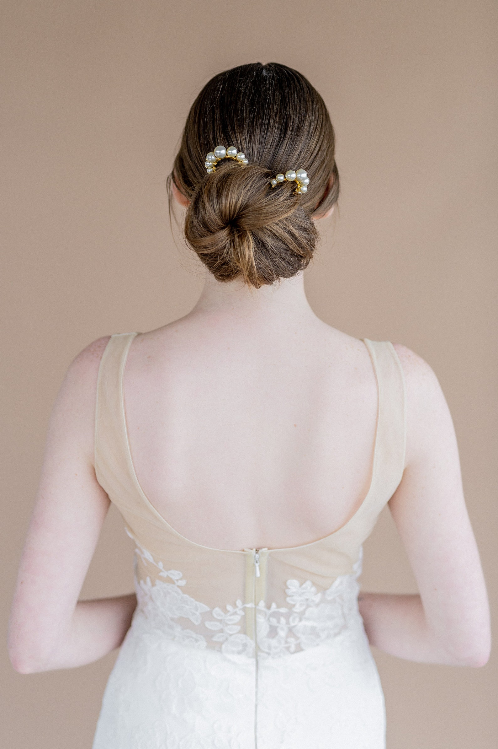 Gold Ivory Pearl Hair Pin Modern Bun Pin Silver French Hair Etsy