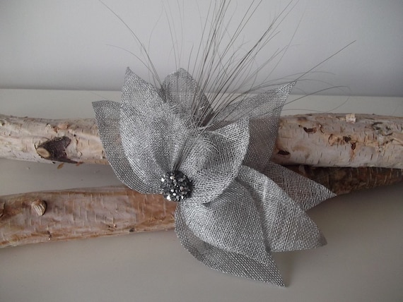 Gold Leaf Fascinator Silver Bridal Hat 
