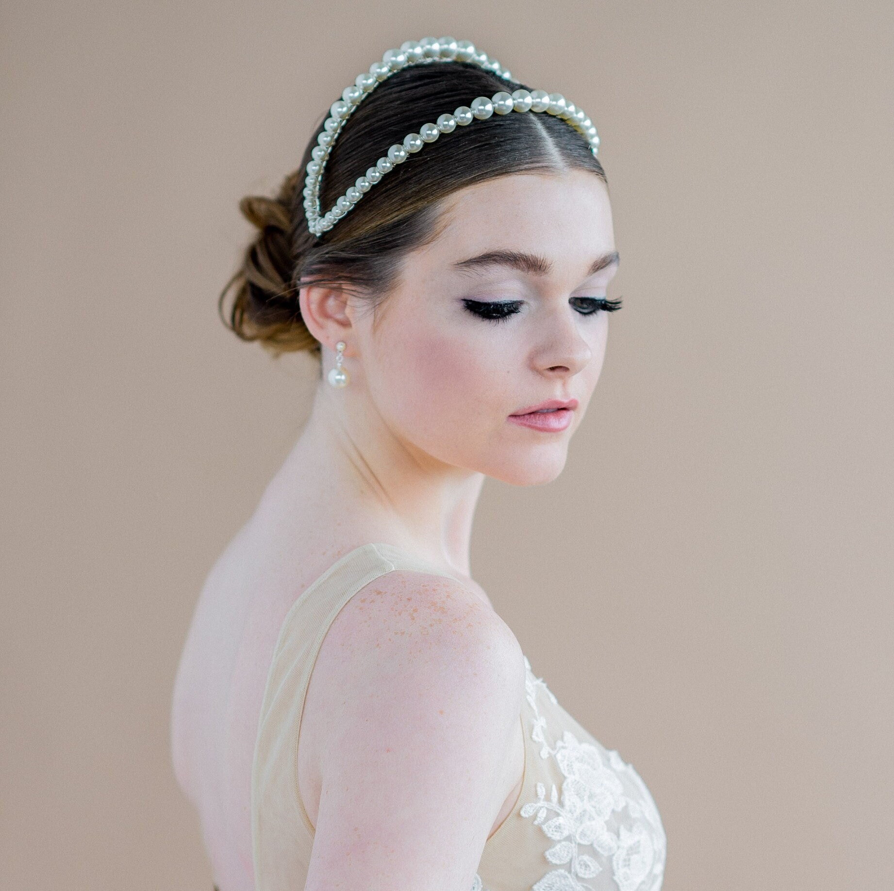 Accessorio Capelli Sposa Argento - Diadema Cristalli E Perle, 25cm, Per Matrimoni E Cerimonie - Foto 5
