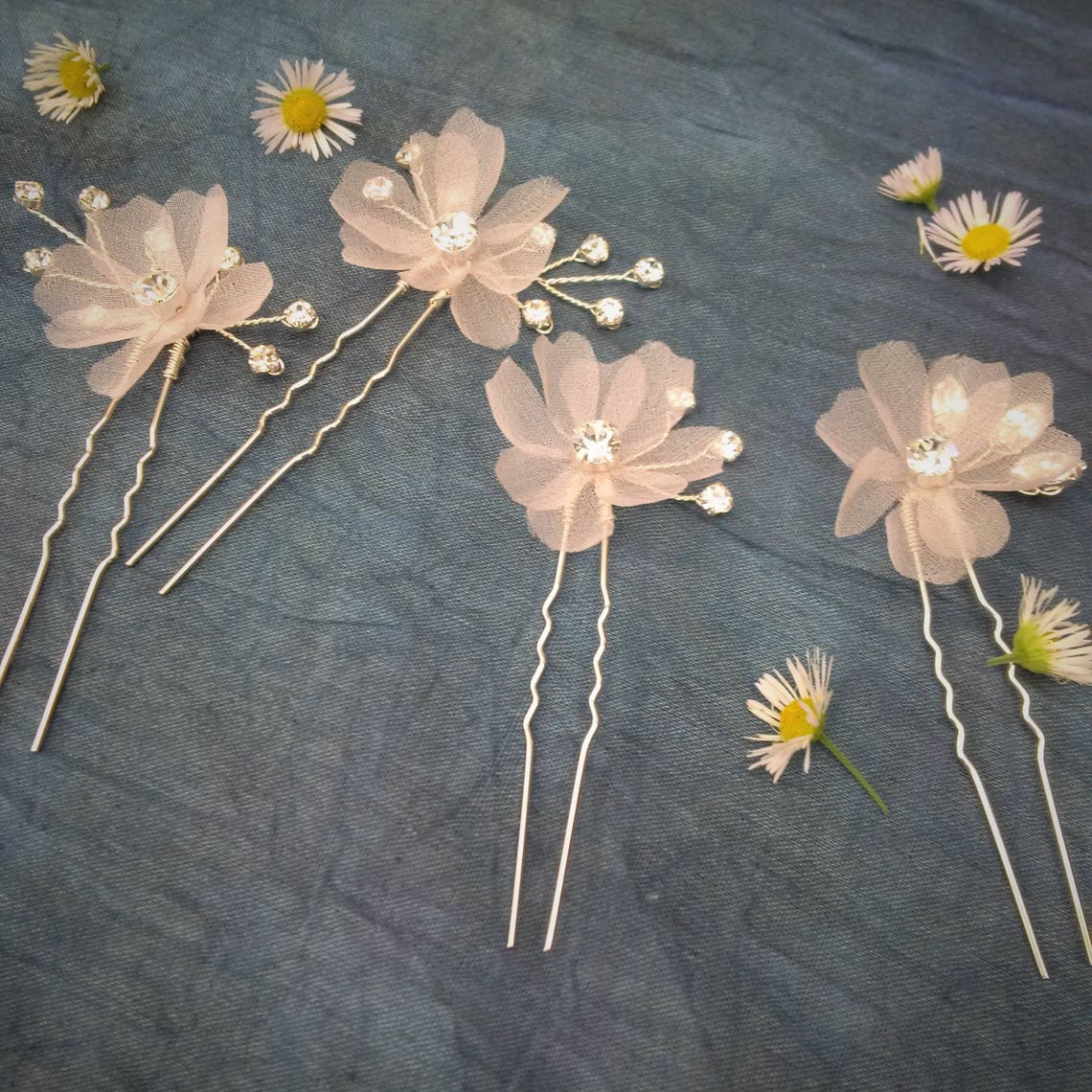 Épingles à cheveux fleur ivoire épingles à cheveux floraux en Etsy
