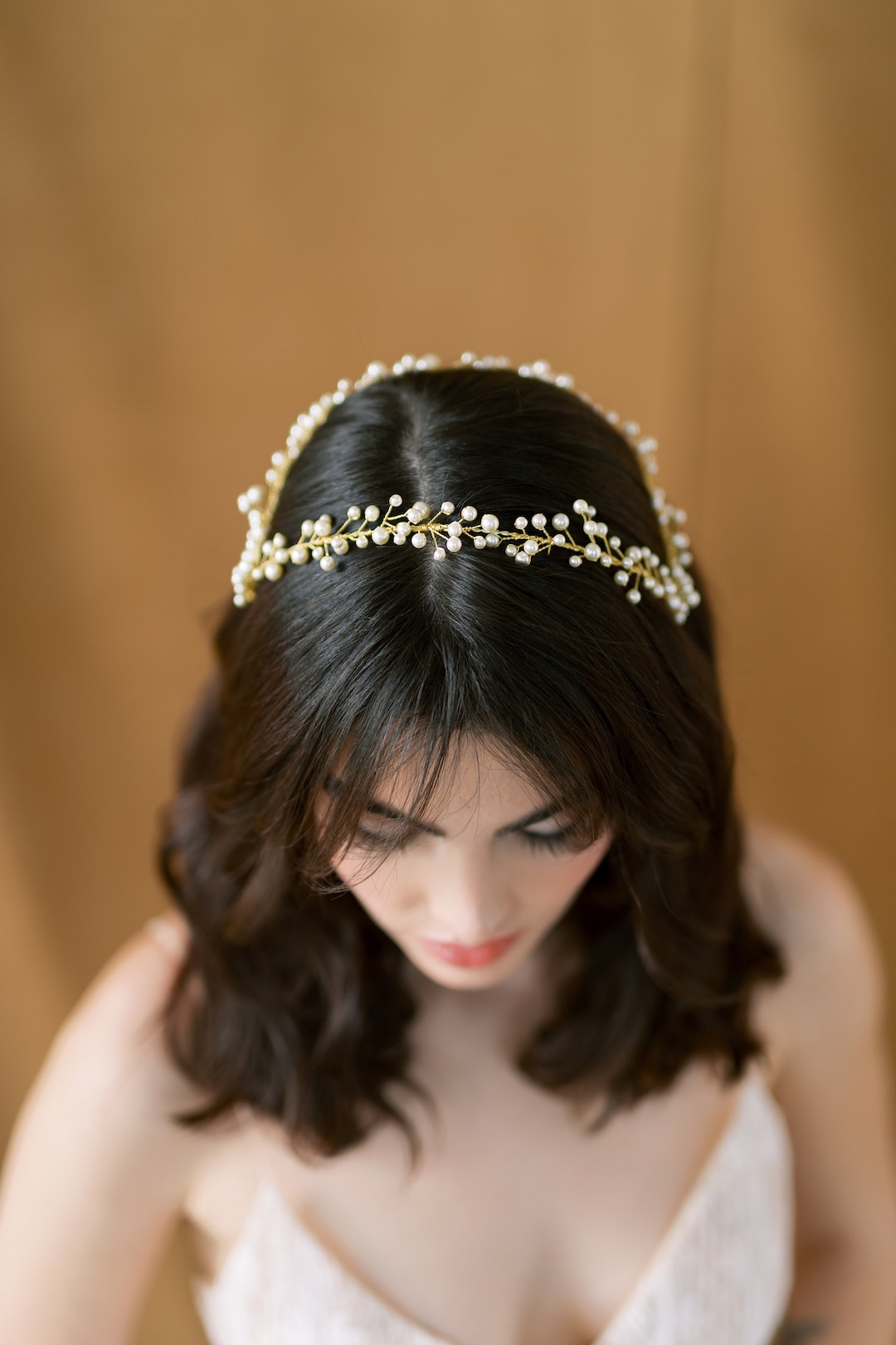 Pearl Double Headband Coronet Bridal Crown - NINA - Etsy
