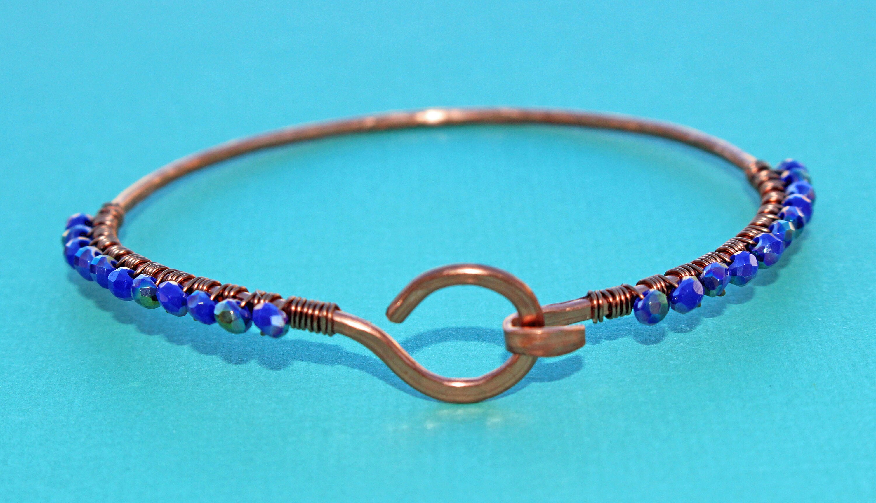 Wire Wrap Banglecopper Banglesstack Bangles Etsy UK
