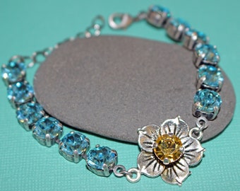 Flower Bracelet-Crystal Bracelet-Cup Chain Bracelet