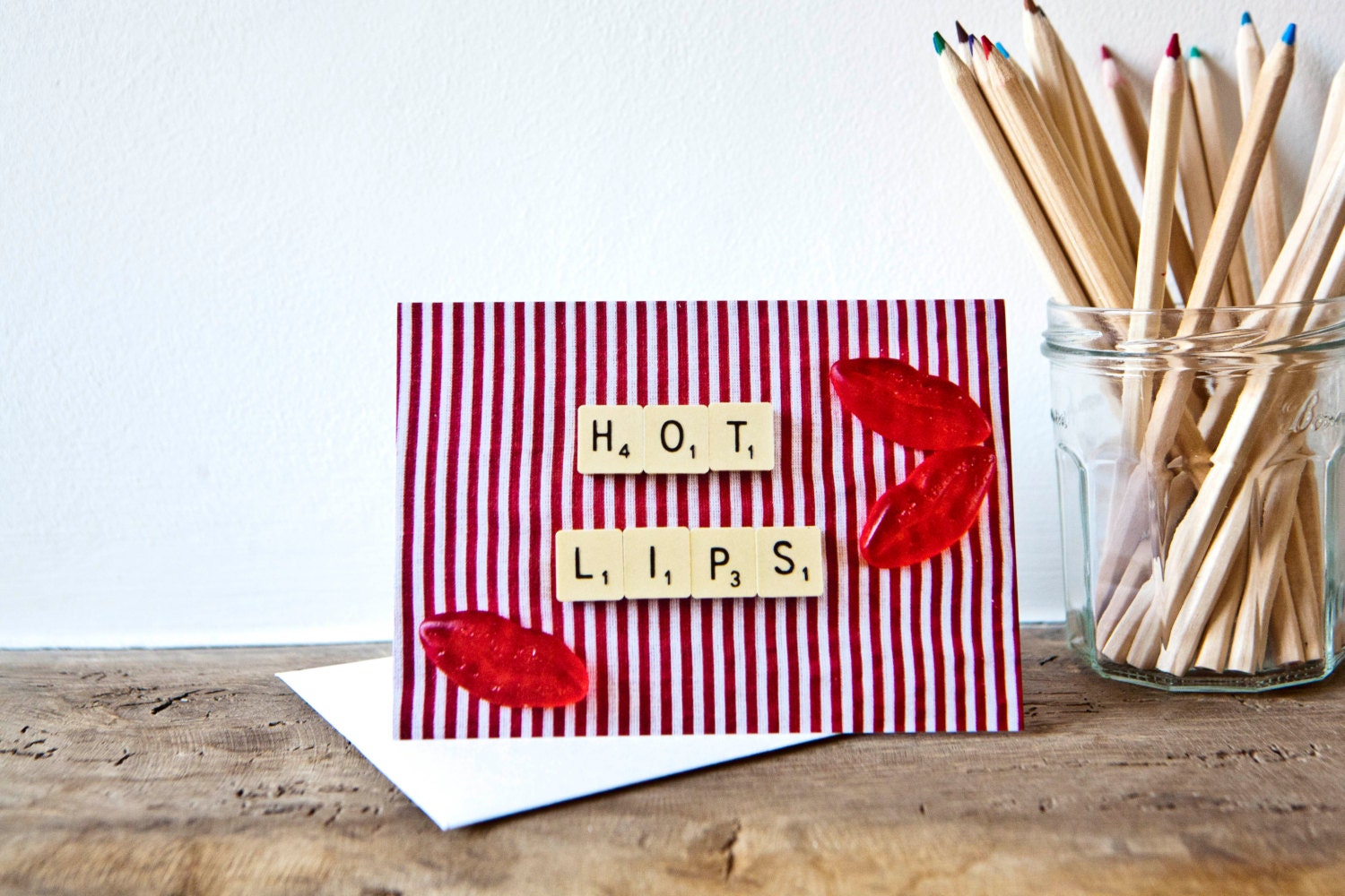 Hot Lips Greetings Card
